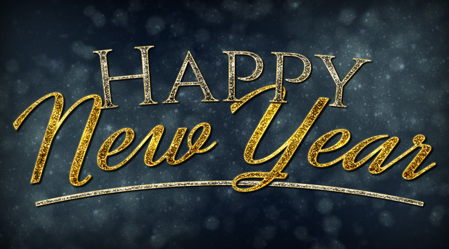new year's photoshop text